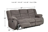Tulen Gray Manual Reclining Sofa by Ashley at Eve Furniture
