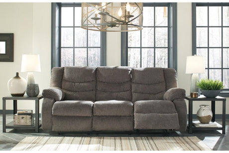 Tulen Gray Manual Reclining Sofa by Ashley at Eve Furniture