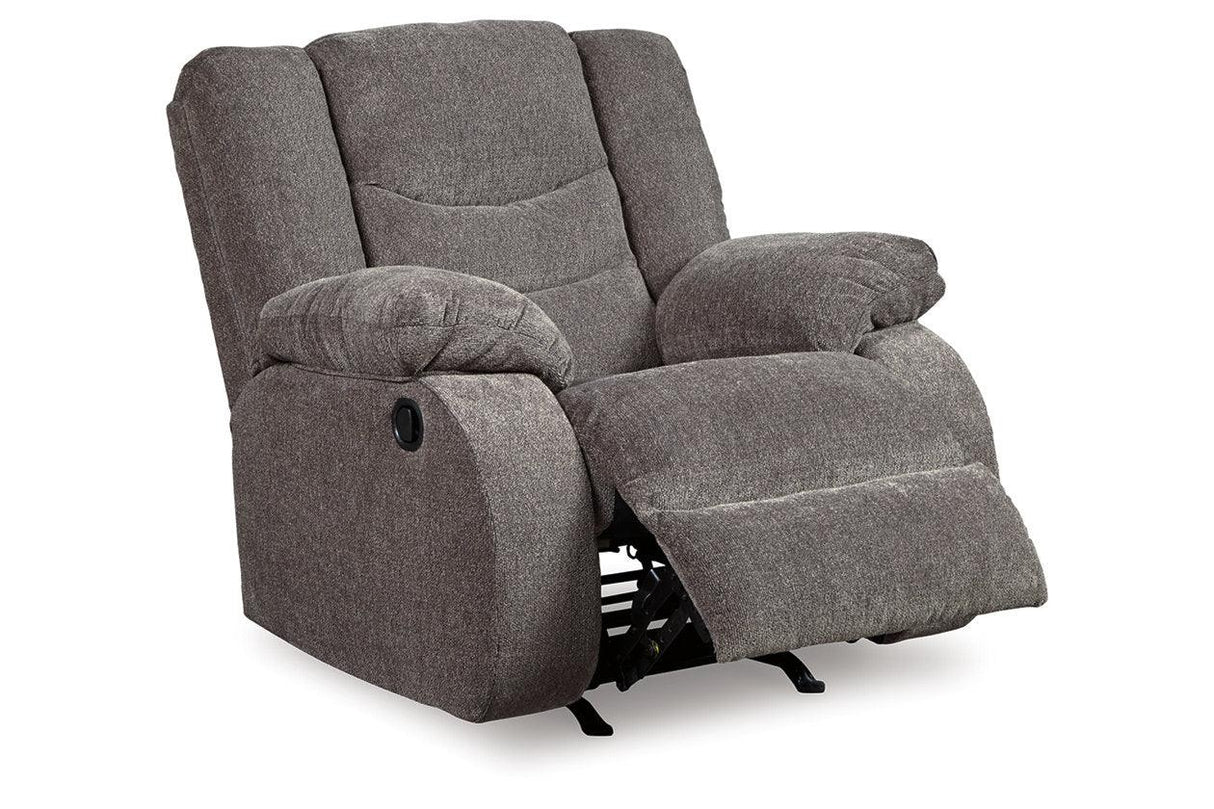 Tulen Gray Reclining Loveseat and Recliner by Ashley at Eve Furniture