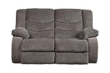 Tulen Gray Manual Reclining Loveseat by Ashley at Eve Furniture