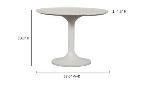 Tuli Outdoor Cafe Table White Terrazzo by Moe's Home at Eve Furniture