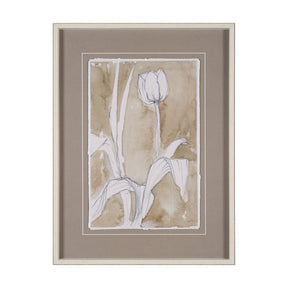 Tulip Bloom II by Mercana Studio Hand-Embellished Framed Artwork Matted under Glass by Mercana at Eve Furniture