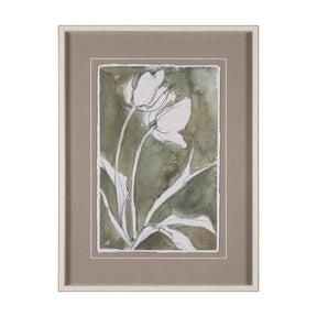 Tulip Bloom III by Mercana Studio Hand-Embellished Framed Artwork Matted under Glass by Mercana at Eve Furniture