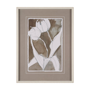 Tulip Bloom IV by Mercana Studio Hand-Embellished Framed Artwork Matted under Glass by Mercana at Eve Furniture
