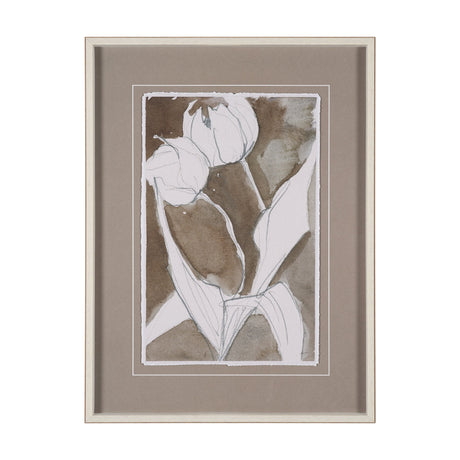 Tulip Bloom IV by Mercana Studio Hand-Embellished Framed Artwork Matted under Glass by Mercana at Eve Furniture