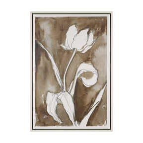 Tulip Bloom V by Mercana Studio Hand-Embellished Textured Framed Canvas Artwork by Mercana at Eve Furniture