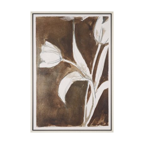 Tulip Bloom VI by Mercana Studio Hand-Embellished Textured Framed Canvas Artwork by Mercana at Eve Furniture