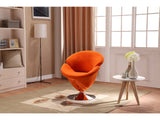 Tulip Swivel Accent Chair in Orange and Polished Chrome (set of 2) by Manhattan Comfort at Eve Furniture