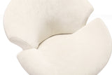 Tulip Swivel Accent Chair in White and Polished Chrome (set of 2) by Manhattan Comfort at Eve Furniture