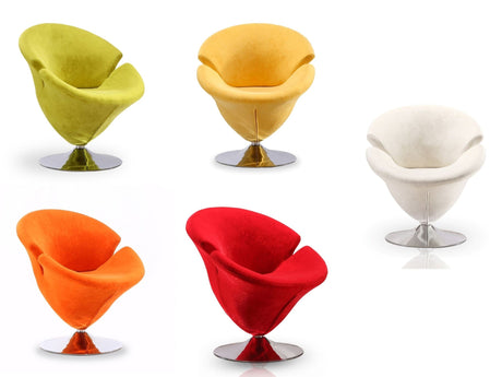 Tulip Swivel Accent Chair (set of 5) in Multi Color by Manhattan Comfort at Eve Furniture