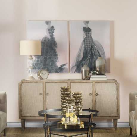 Tulle and Drapery I by Mercana Studio a Hand Embellished Textured Canvas by Mercana at Eve Furniture