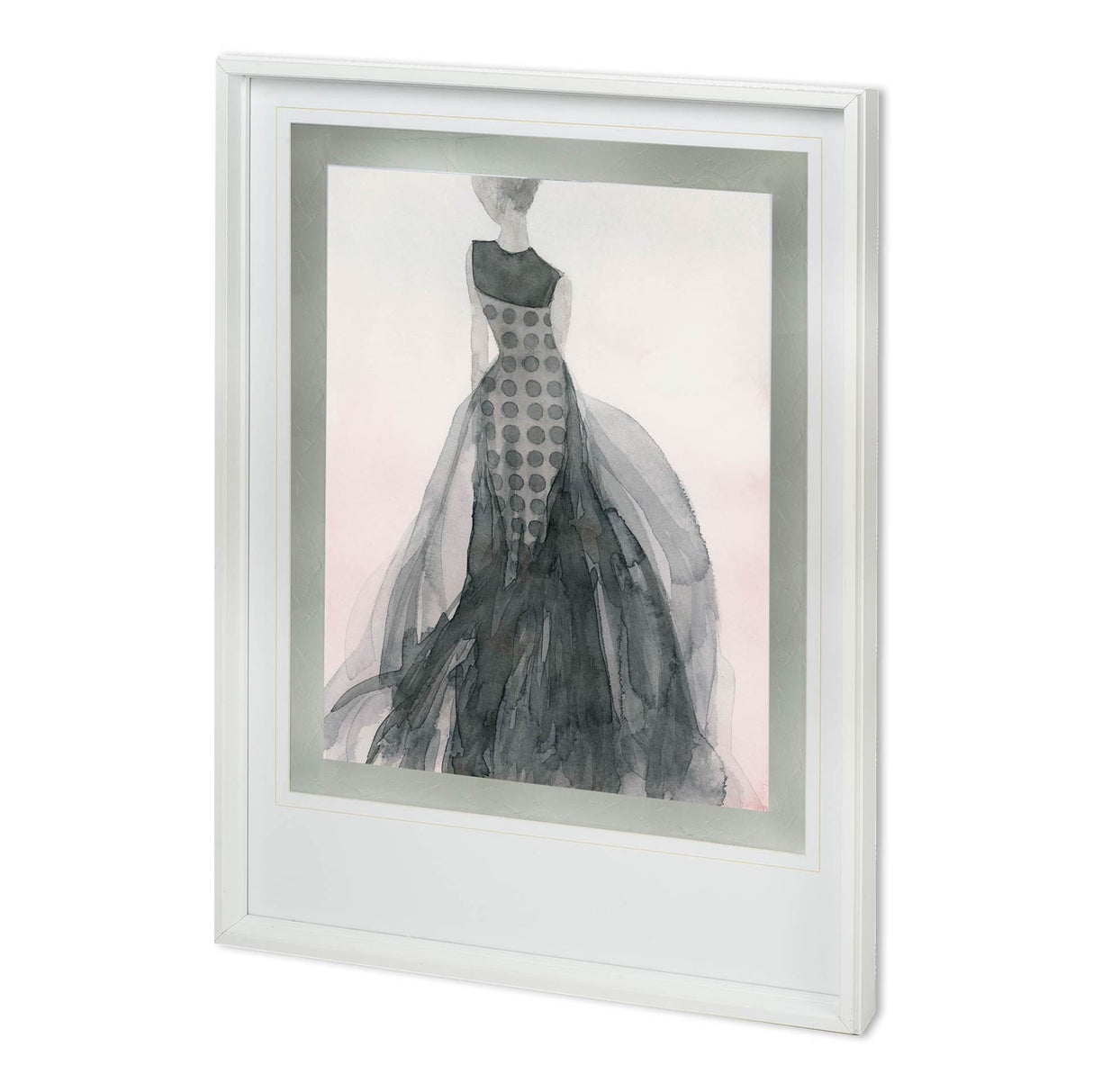 Tulle and Drapery II by Mercana Studio Hand Embellished Textured Framed Art Print Matted under Glass by Mercana at Eve Furniture