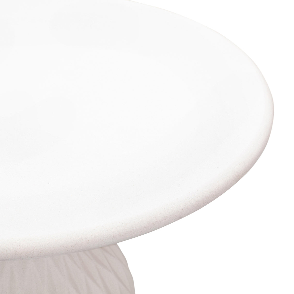 Tulum Ivory Concrete Indoor / Outdoor Round Coffee Table by TOV Furniture at Eve Furniture