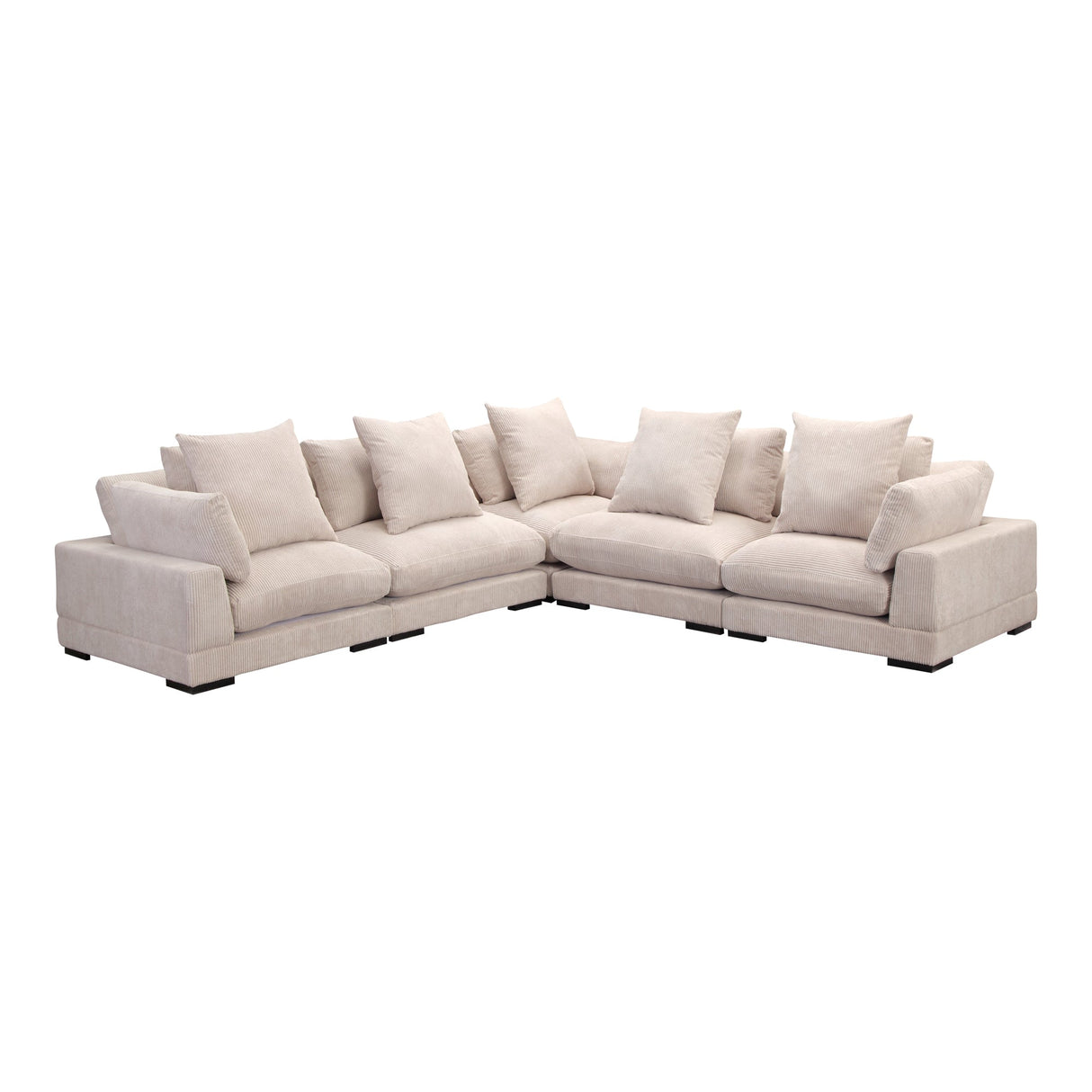 Tumble Cappuccino Classic L Shaped Modular Sectional by MOES at Eve Furniture