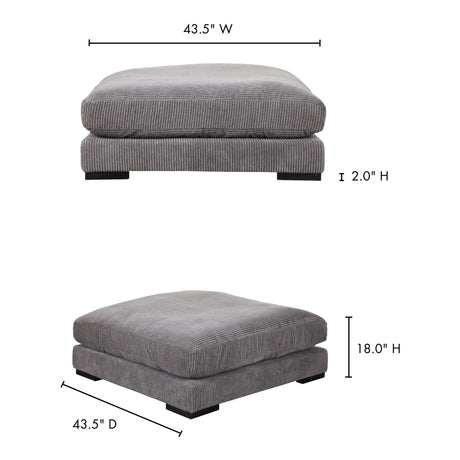 Tumble Grey Ottoman by MOES at Eve Furniture