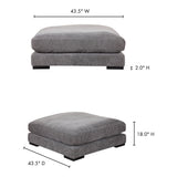Tumble Grey Ottoman by Moe's Home at Eve Furniture