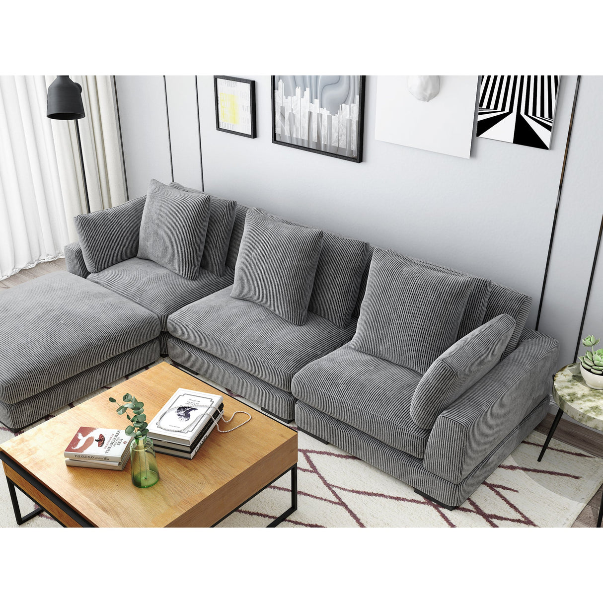 Tumble Grey Slipper Chair by Moe's Home at Eve Furniture