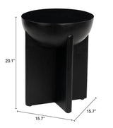 Tume Black Side Table by Zuomod at Eve Furniture