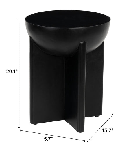 Tume Black Side Table by Zuomod at Eve Furniture