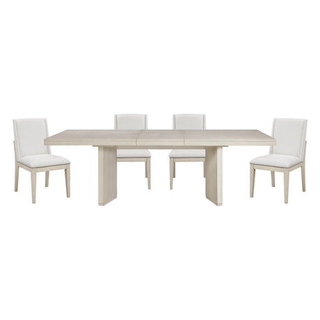 Tundra Antique White 5-Piece Dining Room Set by Homelegance at Eve Furniture