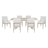 Tundra Antique White 7-Piece Dining Room Set by Homelegance at Eve Furniture