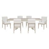 Tundra Antique White 7-Piece Dining Room Set by Homelegance at Eve Furniture