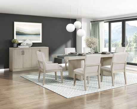 Tundra Antique White Extendable Dining Table by Homelegance at Eve Furniture
