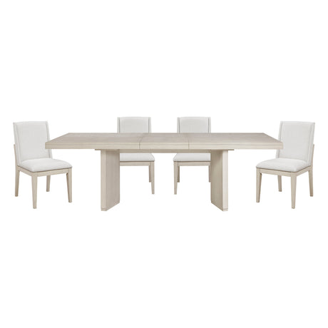 Tundra Ivory Extendable 5-Piece Dining Set by Homelegance at Eve Furniture