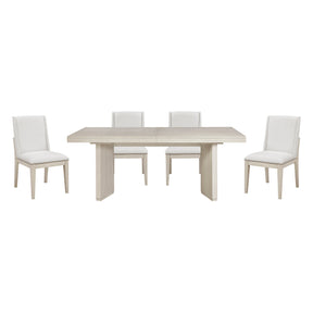 Tundra Ivory Extendable 5-Piece Dining Set by Homelegance at Eve Furniture