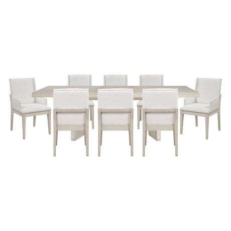 Tundra Ivory Extendable 9-Piece Dining Set by Homelegance at Eve Furniture