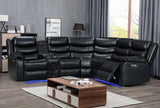 Turbo Black Power Reclining Sectional by New Era Innovations at Eve Furniture