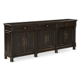 Turin 100" Sideboard in Distressed Black with Walnut Interior by Home Trends & Design at Eve Furniture