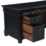 Turin 66" Office Desk in Distressed Black by Home Trends & Design at Eve Furniture