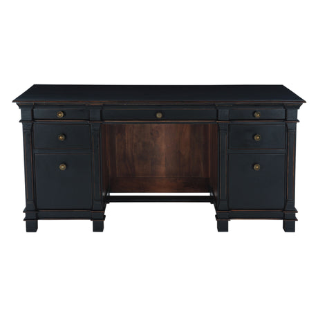 Turin 66" Office Desk in Distressed Black by Home Trends & Design at Eve Furniture