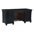 Turin 66" Office Desk in Distressed Black by Home Trends & Design at Eve Furniture