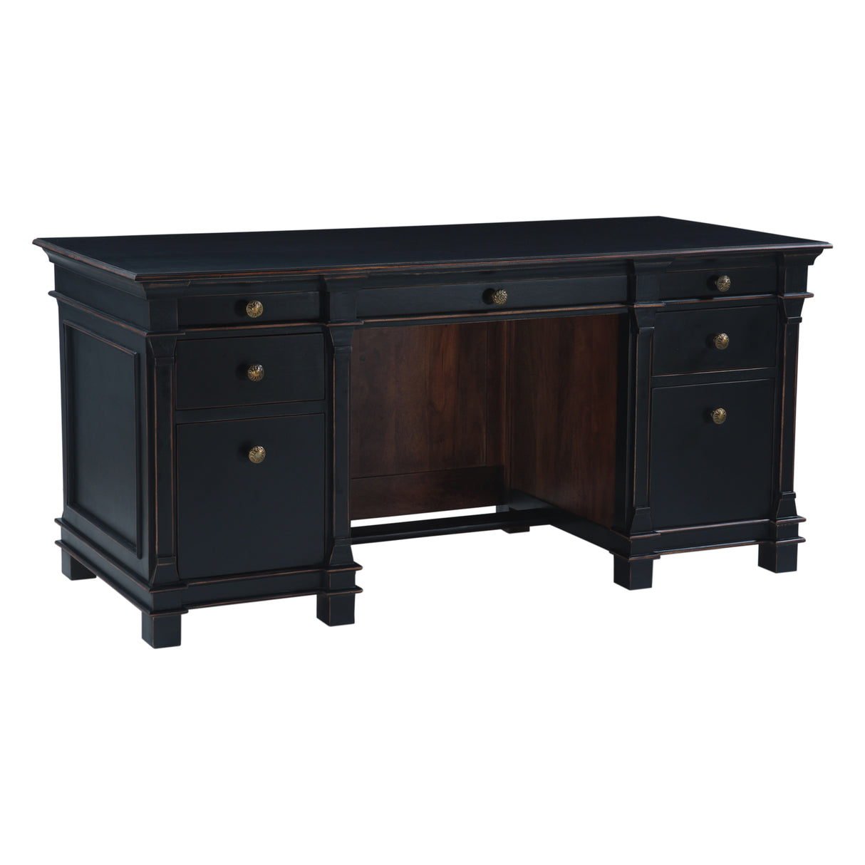 Turin 66" Office Desk in Distressed Black by Home Trends & Design at Eve Furniture