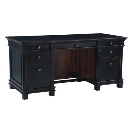 Turin 66" Office Desk in Distressed Black by Home Trends & Design at Eve Furniture