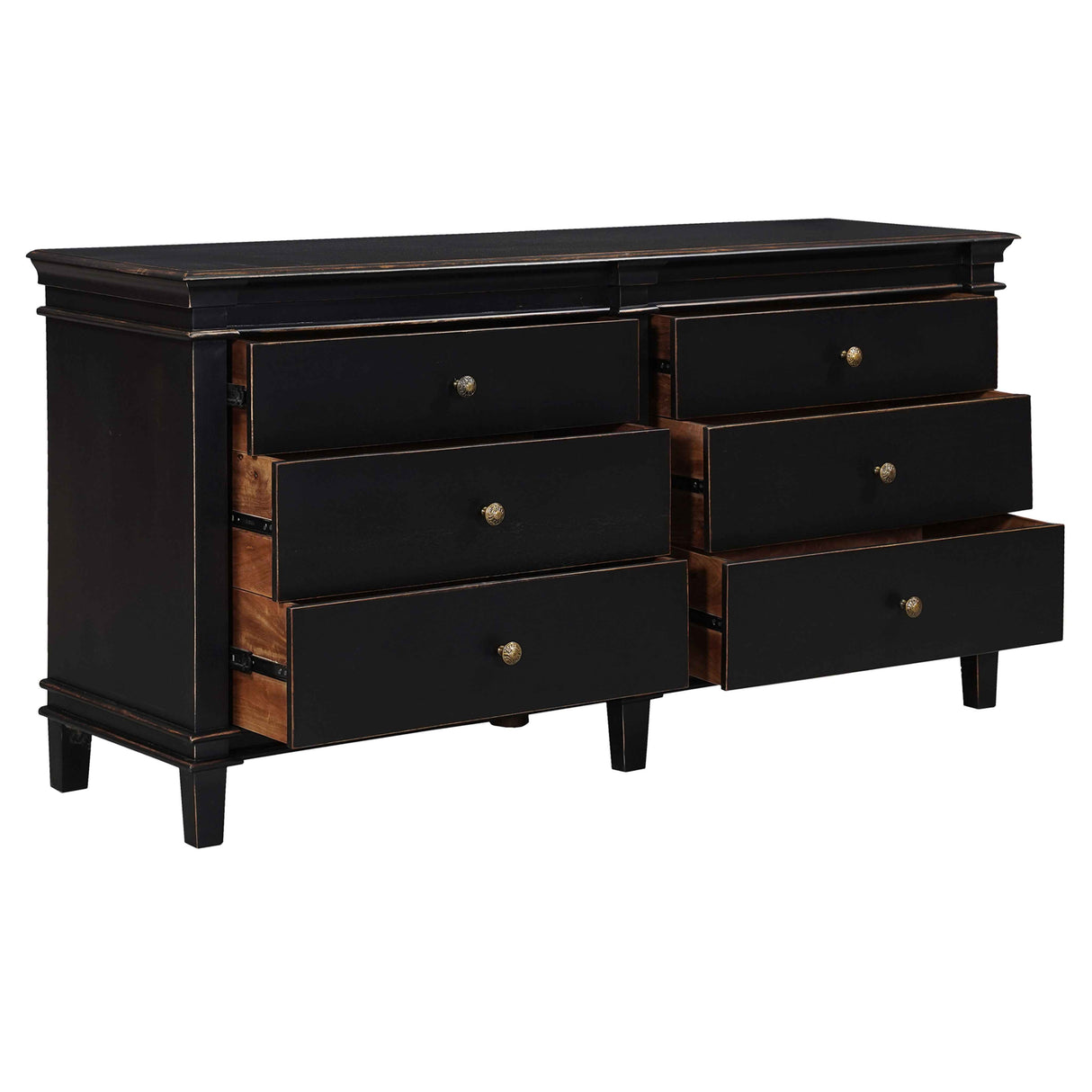 Turin 70" Dresser in Distressed Black by Home Trends & Design at Eve Furniture