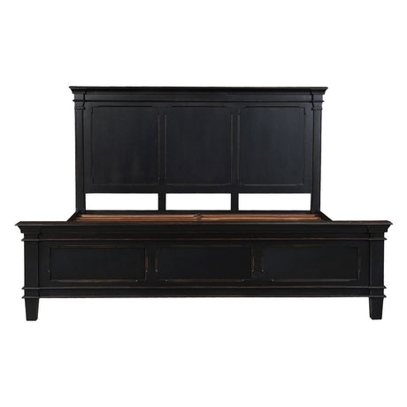 Turin King Bed in Distressed Black by Home Trends & Design at Eve Furniture