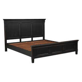 Turin King Bed in Distressed Black by Home Trends & Design at Eve Furniture