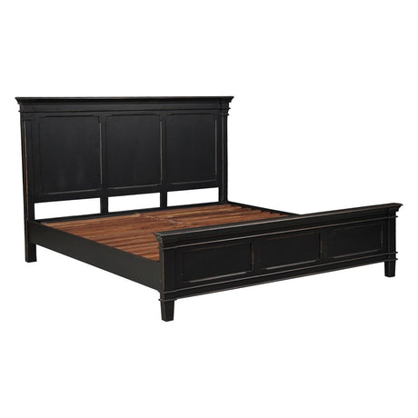 Turin King Bed in Distressed Black by Home Trends & Design at Eve Furniture