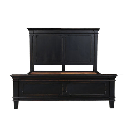 Turin Queen Bed in Distressed Black by Home Trends & Design at Eve Furniture