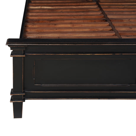 Turin Queen Bed in Distressed Black by Home Trends & Design at Eve Furniture
