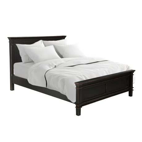 Turin Queen Bed in Distressed Black by Home Trends & Design at Eve Furniture
