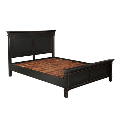Turin Queen Bed in Distressed Black by Home Trends & Design at Eve Furniture