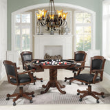 Turk 5-Piece Game Table Set Tobacco/Black