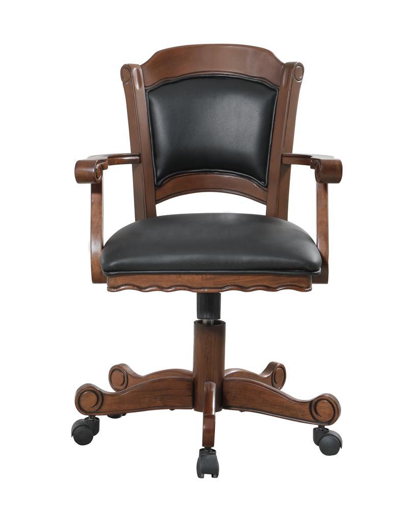 Turk Black and Tobacco Game Chair with Casters by Coaster at Eve Furniture