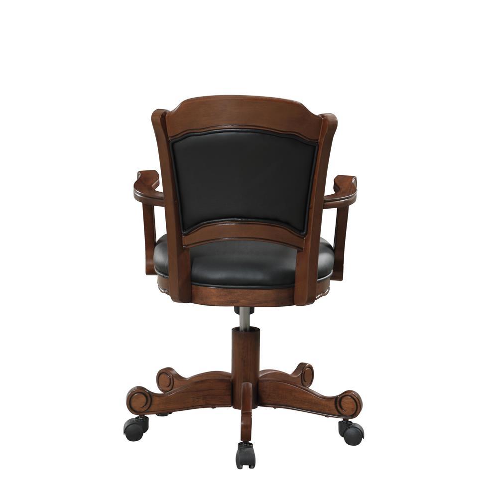 Turk Black and Tobacco Game Chair with Casters by Coaster at Eve Furniture