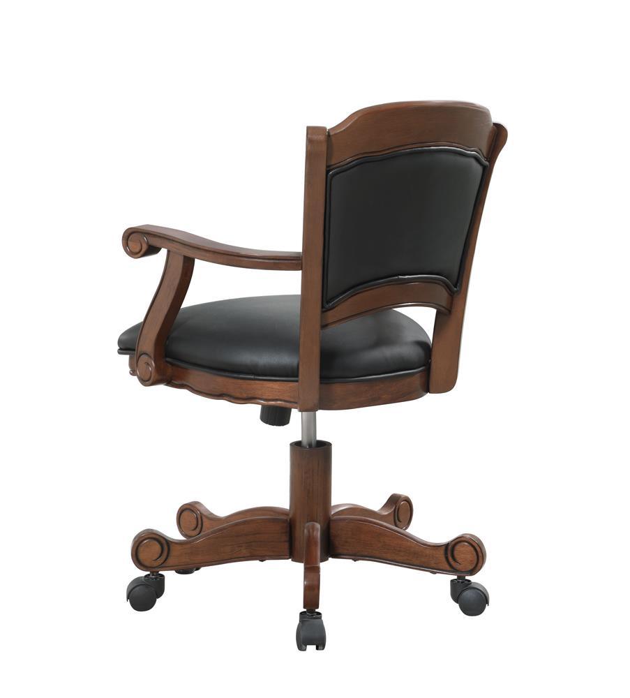 Turk Black and Tobacco Game Chair with Casters by Coaster at Eve Furniture