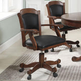 Turk Black and Tobacco Game Chair with Casters by Coaster at Eve Furniture